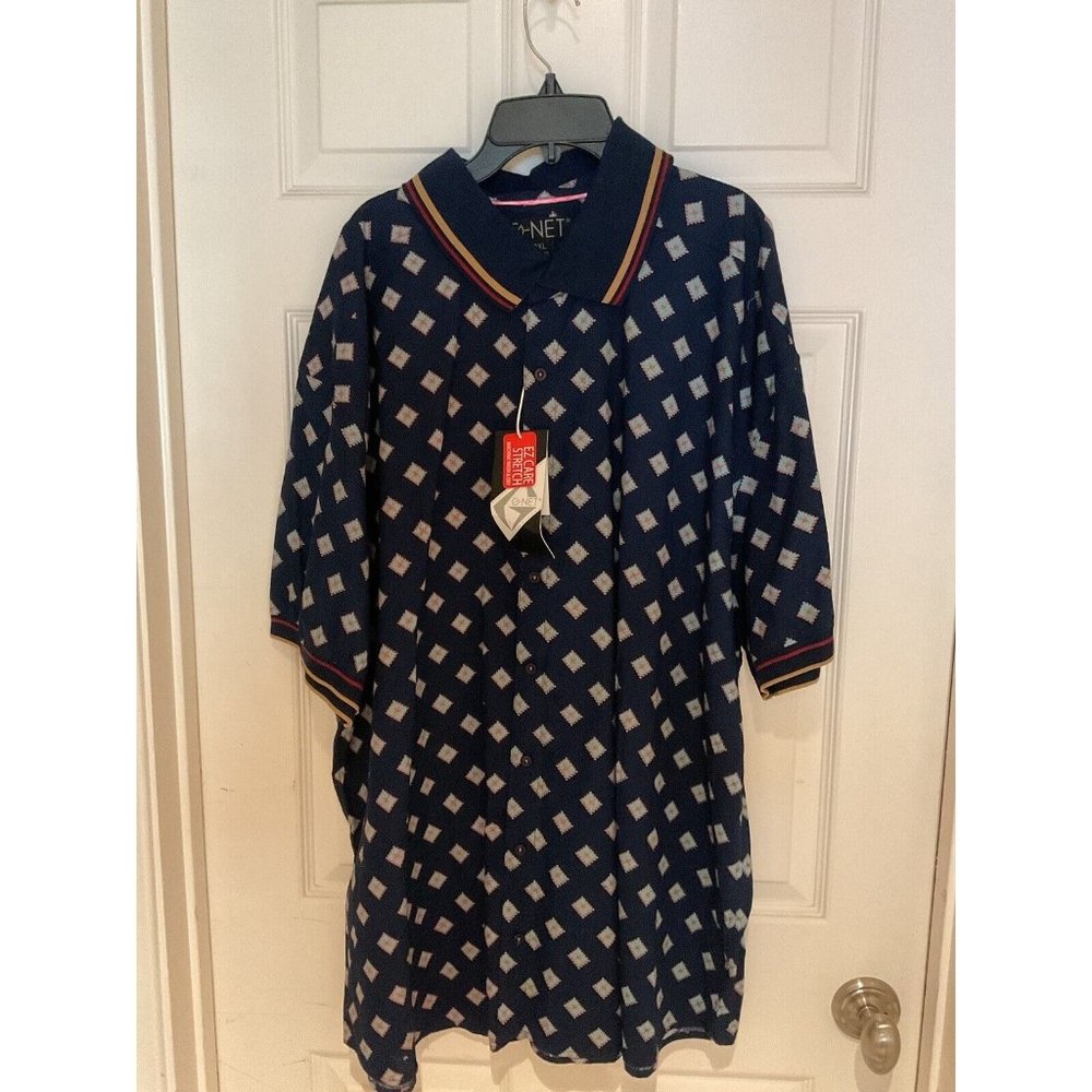 G-Net Button Down Men’s Navy Shirt Size 3XL NWT Style #BSS-61XA